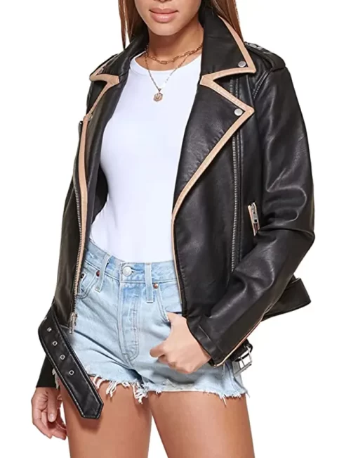 womens-black-faux-leather-motorcycle-belted-jacket