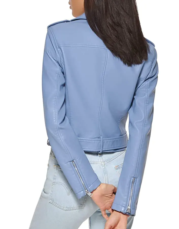 womens-blue-faux-leather-motorcycle-belted-jacket-4 womens-blue-faux-leather-motorcycle-belted-jacket
