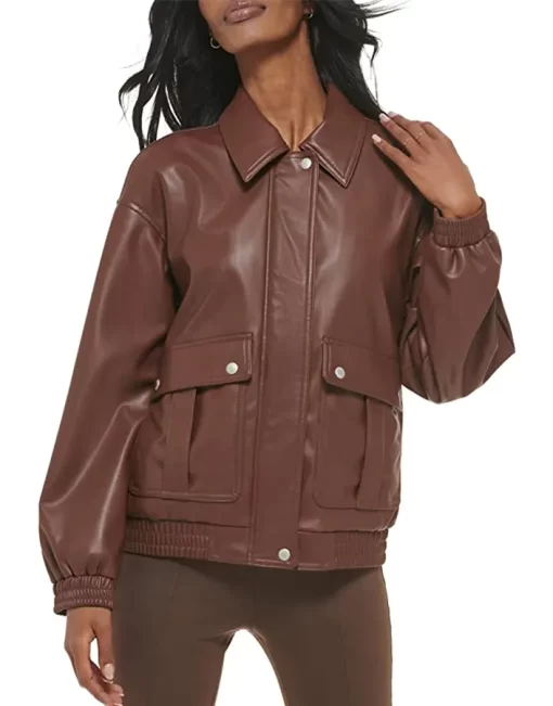 womens-brown-faux-leather-dad-bomber-jacket