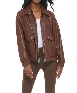 womens-brown-faux-leather-dad-bomber-jacket