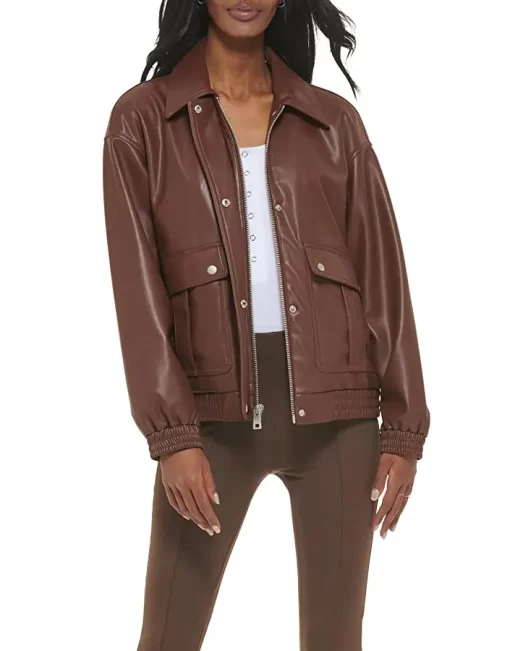 womens-brown-faux-leather-dad-bomber-jacket