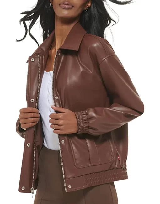 womens-brown-faux-leather-dad-bomber-jacket