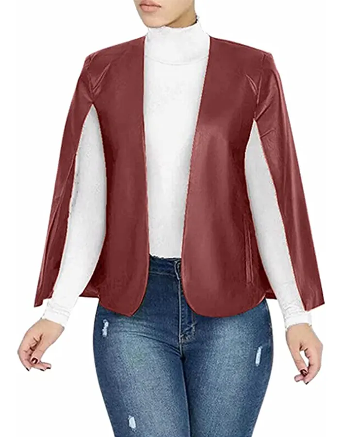 womens-burgundy-faux-leather-open-front-jacket-1 womens-burgundy-faux-leather-open-front-jacket