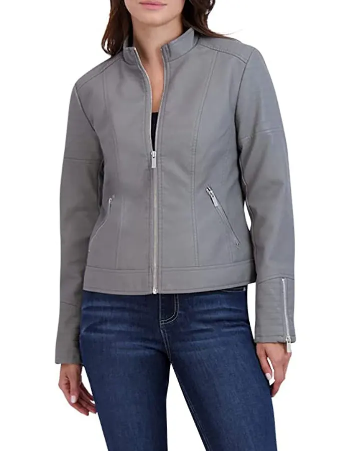 womens-casual-zipper-pockets-grey-faux-leather-jacket-1 womens-casual-zipper-pockets-grey-faux-leather-jacket