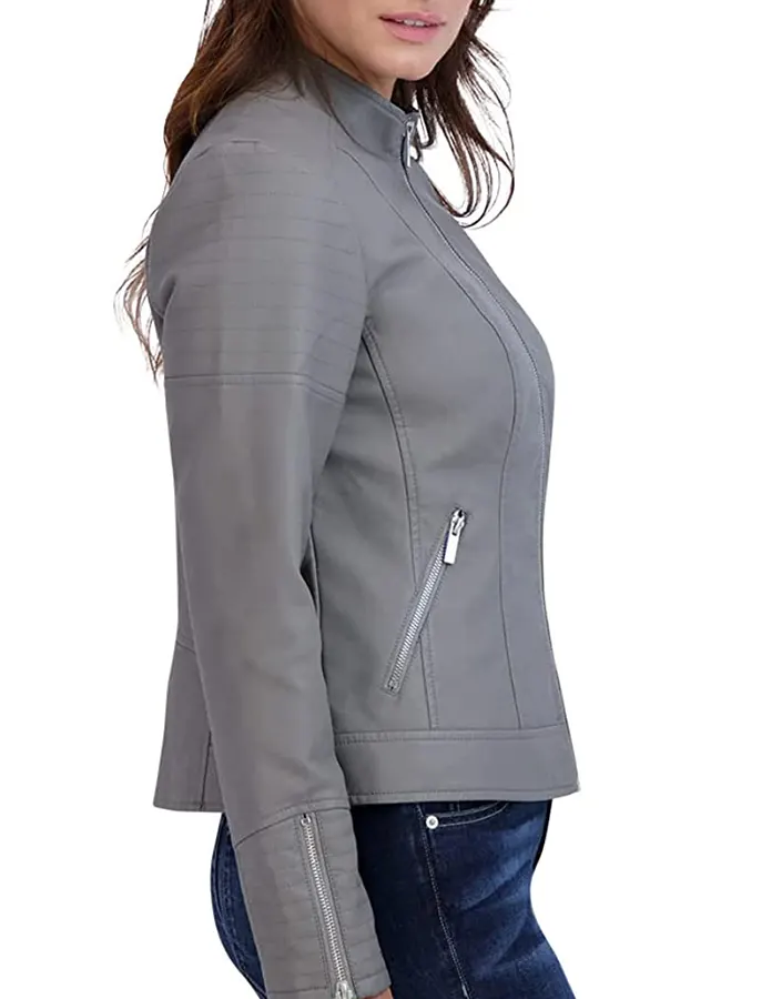 womens-casual-zipper-pockets-grey-faux-leather-jacket-4 womens-casual-zipper-pockets-grey-faux-leather-jacket