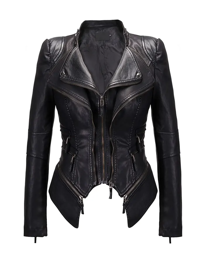womens-dual-lapel-collar-black-faux-leather-jacket-1 womens-dual-lapel-collar-black-faux-leather-jacket