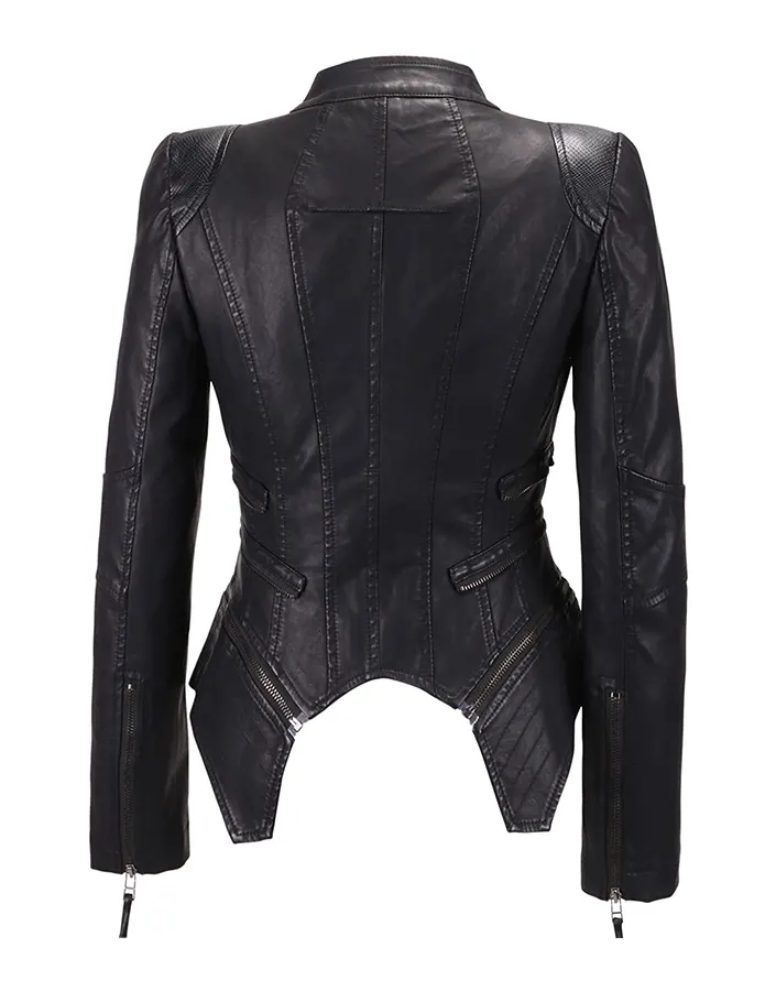 womens-dual-lapel-collar-black-faux-leather-jacket-2 womens-dual-lapel-collar-black-faux-leather-jacket