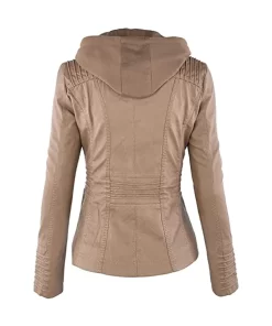 womens-khaki-faux-leather-motorcycle-jacket-with-removable-hood
