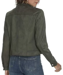 womens-lapel-collar-green-faux-leather-jacket