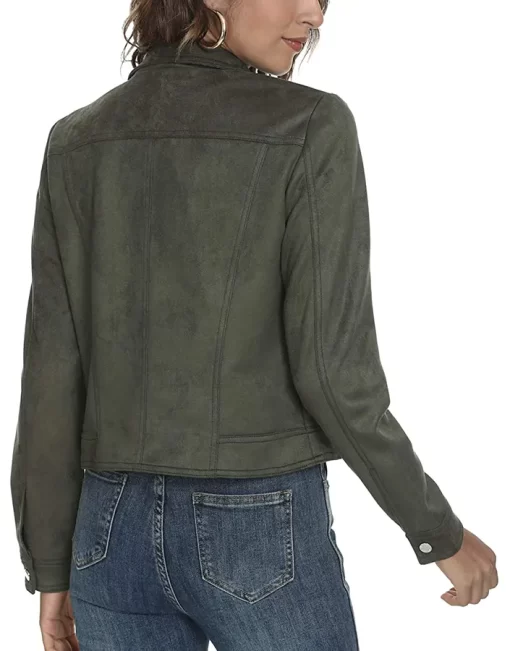 womens-lapel-collar-green-faux-leather-jacket