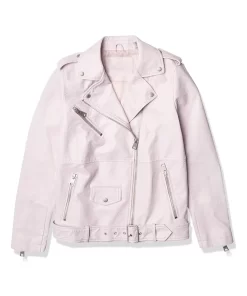 womens-light-pink-faux-leather-motorcycle-belted-jacket