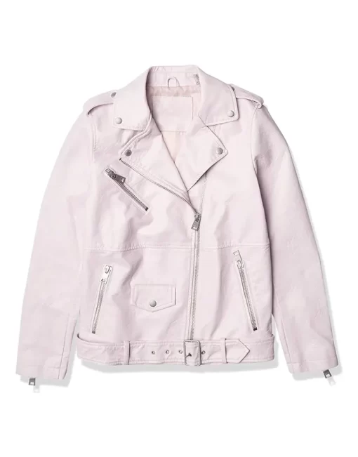 womens-light-pink-faux-leather-motorcycle-belted-jacket