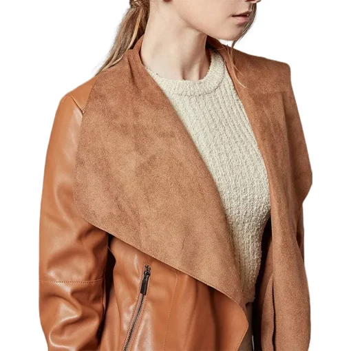 womens-open-front-brown-faux-leather-jacket