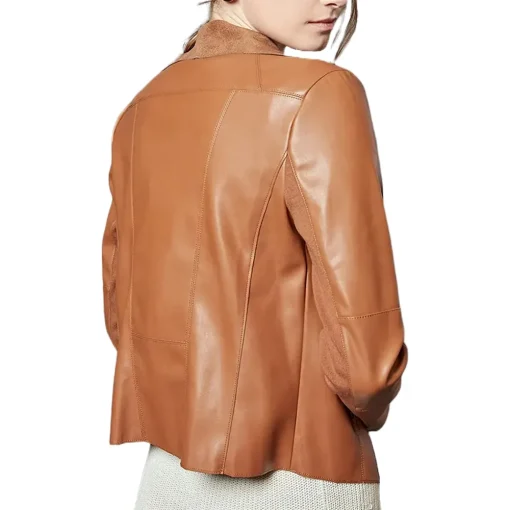 womens-open-front-brown-faux-leather-jacket