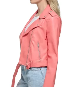 womens-pink-faux-leather-belted-motorcycle-jacket