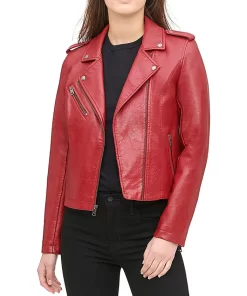 womens-red-asymmetrical-zipper-faux-leather-jacket