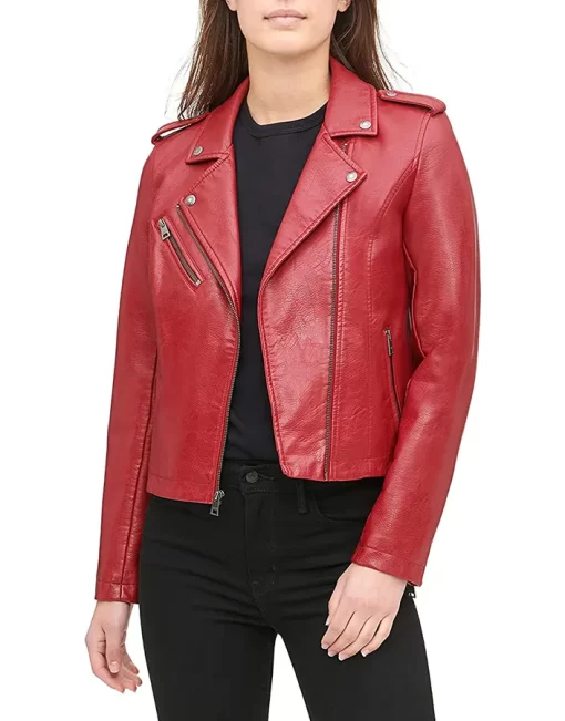 womens-red-asymmetrical-zipper-faux-leather-jacket