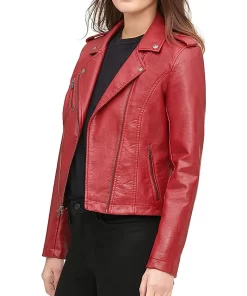 womens-red-asymmetrical-zipper-faux-leather-jacket