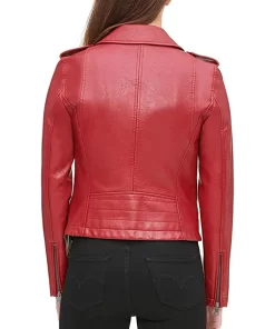 womens-red-asymmetrical-zipper-faux-leather-jacket