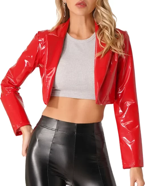 womens-red-faux-leather-short-racer-jacket