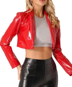 womens-red-faux-leather-short-racer-jacket