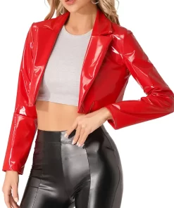 womens-red-faux-leather-short-racer-jacket