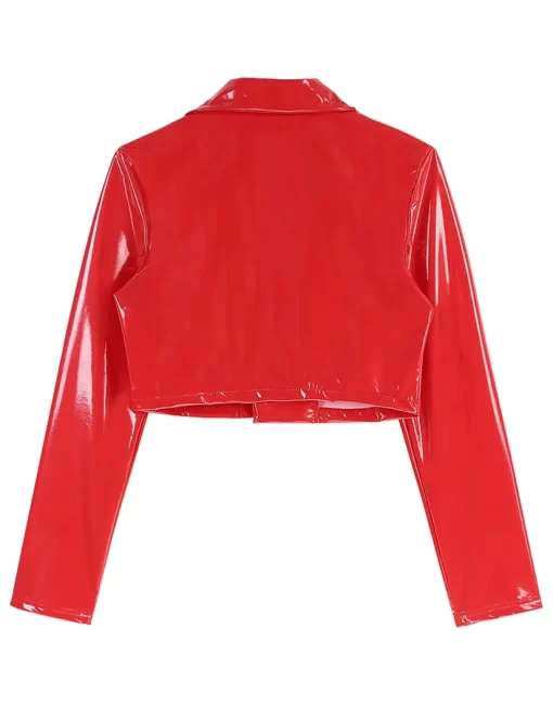 womens-red-faux-leather-short-racer-jacket