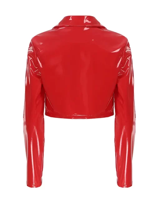 womens-red-faux-leather-short-racer-jacket