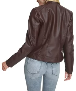 womens-stand-collar-dark-brown-faux-leather-jacket