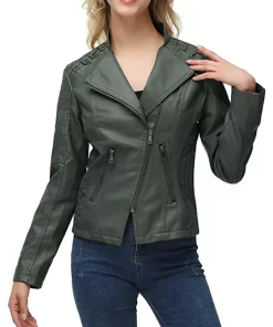 womens-string-quilted-shoulder-green-faux-leather-jacket