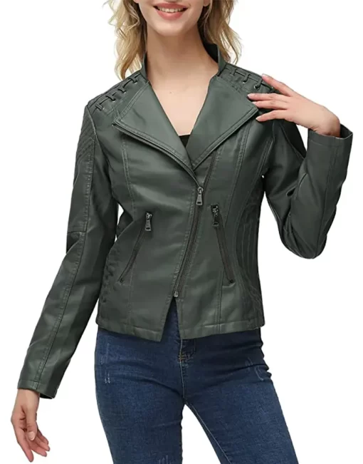 womens-string-quilted-shoulder-green-faux-leather-jacket