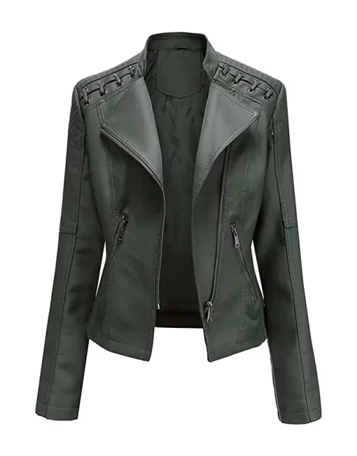 womens-string-quilted-shoulder-green-faux-leather-jacket