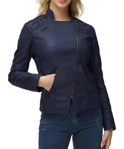 womens-string-quilted-shoulder-navy-blue-faux-leather-jacket