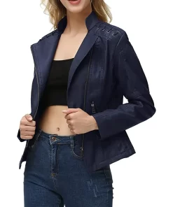 womens-string-quilted-shoulder-navy-blue-faux-leather-jacket