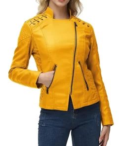 womens-string-quilted-shoulder-yellow-faux-leather-jacket