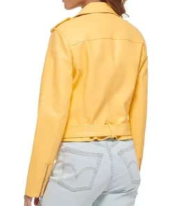 womens-yellow-faux-leather-belted-motorcycle-jacket