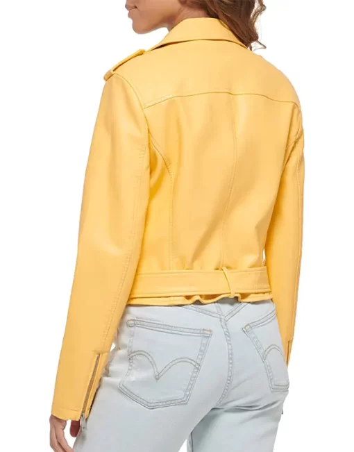 womens-yellow-faux-leather-belted-motorcycle-jacket