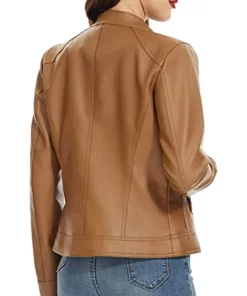 womens-zip-up-brown-faux-leather-slim-fit-jacket