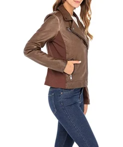 womens-brown-biker-faux-leather-jacket