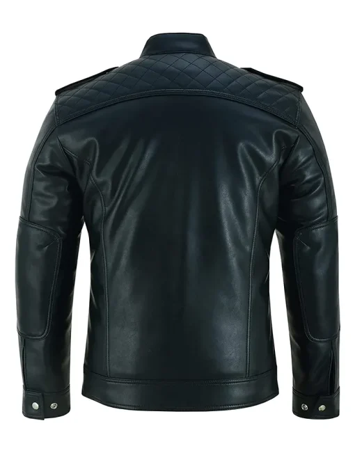 mens-black-biker-slim-fit-faux-leather-jacket