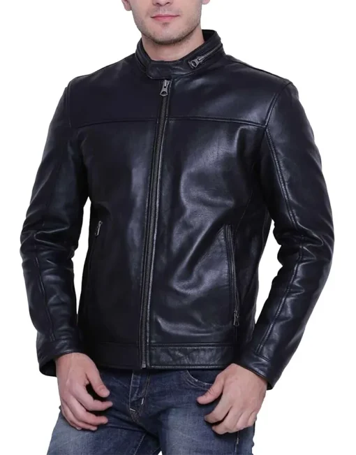 mens-black-cafe-racer-faux-leather-jacket