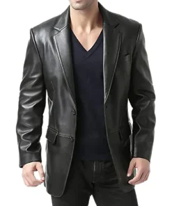 mens-black-faux-leather-sports-blazer