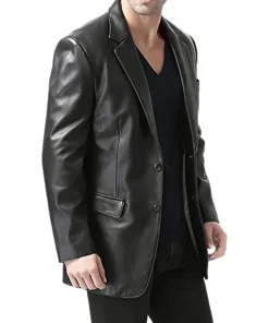 mens-black-faux-leather-sports-blazer