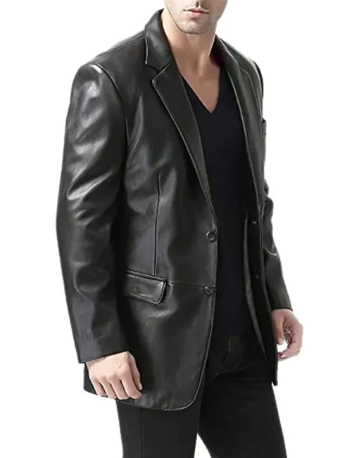 mens-black-faux-leather-sports-blazer