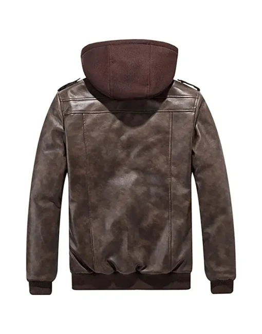 mens-brown-faux-leather-zip-up-bomber-jacket