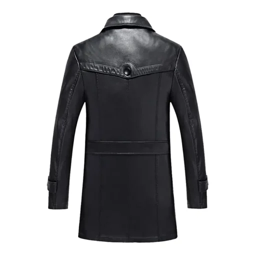 mens-double-collar-black-faux-leather-coat