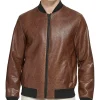 mens-faux-leather-brown-varsity-bomber-jacket