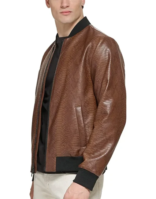 mens-faux-leather-brown-varsity-bomber-jacket