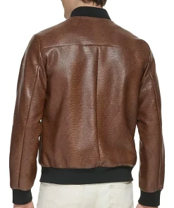 mens-faux-leather-brown-varsity-bomber-jacket