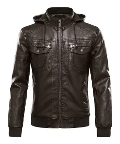 mens-fleece-lined-coffee-faux-leather-jacket-with-removable-hood